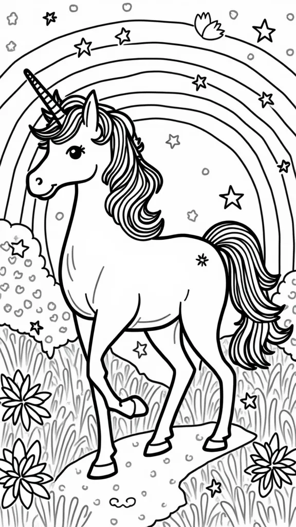 unicorn color pages printable